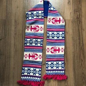 Vineyard Vines 100% lambs wool lobster print scarf